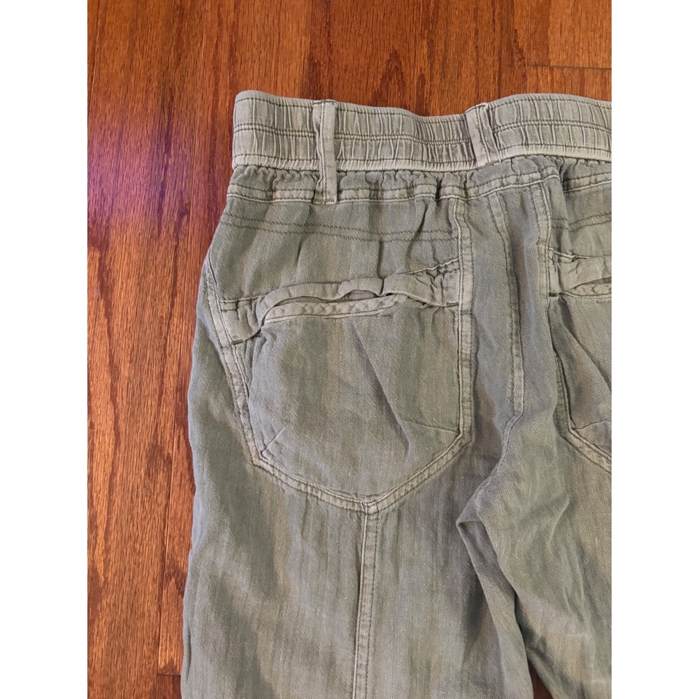 Free People Light Green 55% Linen Pants Size XS - Picture 11 of 12